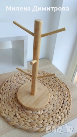 Бамбукова поставка за чаши, снимка 5 - Други стоки за дома - 53050908