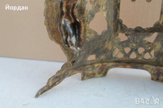 Немски механичен часовник бронз с позлата, снимка 13 - Антикварни и старинни предмети - 41374315