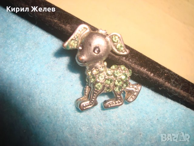 СТАРО ПОСРЕБРЕНО МЕДНО КУЧЕНЦЕ ФИГУРКА с ИНКРУСТИРАНИ ЦВЕТНИ КАМЪЧЕТА ОЛИВИН 5523, снимка 4 - Колекции - 35663991