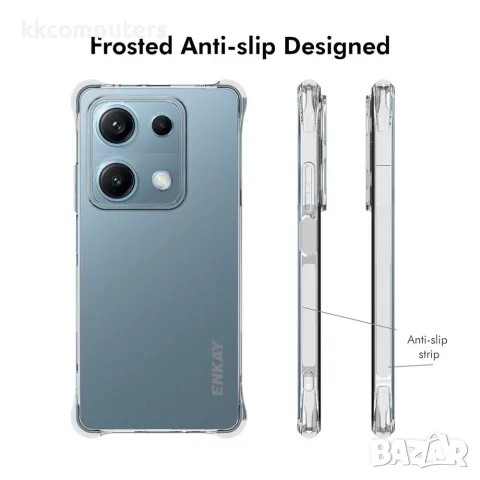 ENKAY HAT PRINCE за Xiaomi Redmi Note 14S 4G Прозрачен Удароустойчив TPU Калъф с Неплъзгащи Ленти и , снимка 4 - Калъфи, кейсове - 56164699