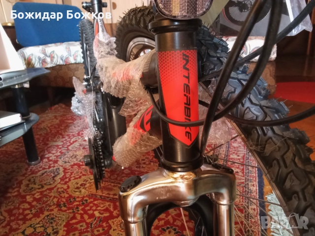 Планински велосипед със скорости Interbike - Parallax Black Matt, 26'' черен, снимка 10 - Велосипеди - 51617436