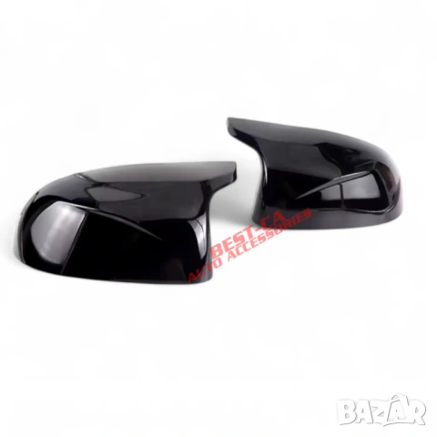 Капаци за огледала със щипки черен пиано лак Batman Style подходящи за BMW X3 (F25), X5 (F15), X6 , снимка 3 - Аксесоари и консумативи - 53614404