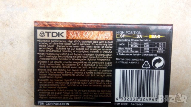 TDK SA-X  90., снимка 4 - Аудио касети - 34267977