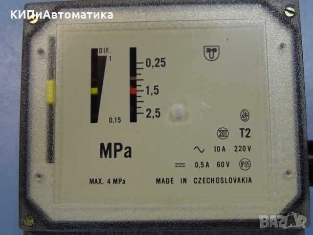 пресостат чешки ESC T2 201 0-2,5 MPa 220V 10A, снимка 3 - Резервни части за машини - 35874113