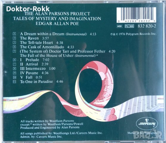 The Alan Parsons Project – Tales Of Mystery And Imagination - Edgar Allan Poe 1976, снимка 2 - CD дискове - 39492821