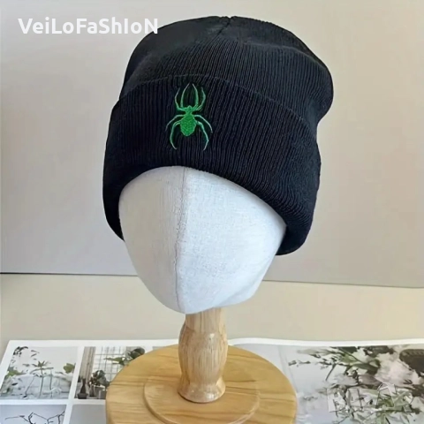 Нова зимна шапка с Паяк, снимка 5 - Шапки - 46895883