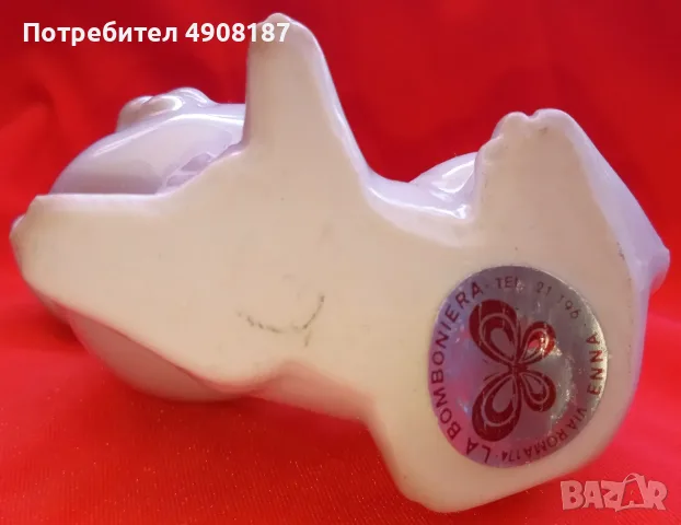 Скулптура Бял Заек. Италия, снимка 2 - Статуетки - 55959999