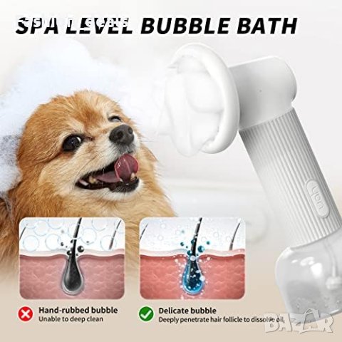 Нова Автоматична Четка за баня за кучета котки с дозатор за сапун/ Грижа , снимка 5 - За кучета - 41355965