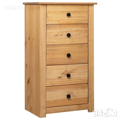 vidaXL Сайдборд, 46x40x89 см, бор масив, стил Панама