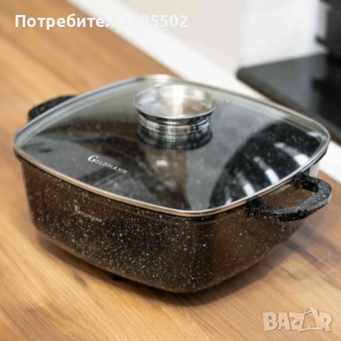 Тенджера-ростер Goldmann – Лят алуминий с керамично покритие, индукция, снимка 2 - Съдове за готвене - 51500566