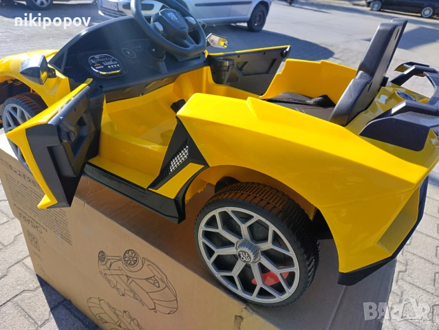 LAMBO Акумулаторна кола CHIARA жълт, снимка 2 - Детски велосипеди, триколки и коли - 53569520