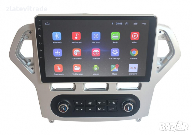 FORD MONDEO ДВУЗОНОВ КЛИМАТРОНИК 2006-2012 - 10.1'' АНДРОИД НАВИГАЦИЯ, 9337, снимка 2 - Навигация за кола - 36268150