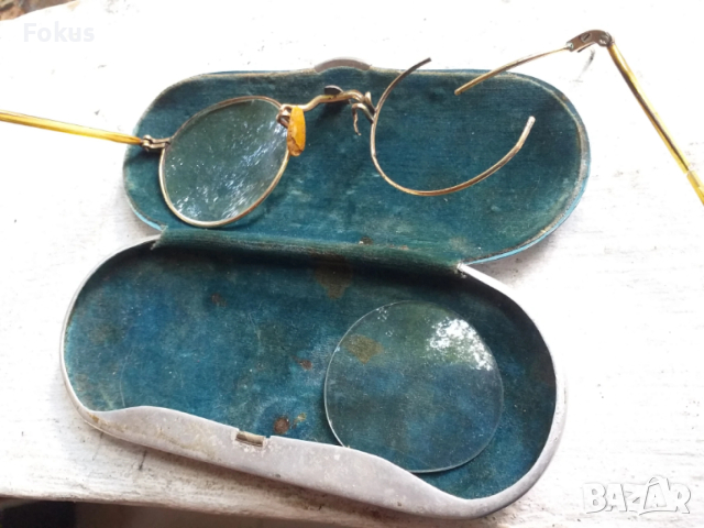 Стари очила с позлата Пенсне, снимка 3 - Антикварни и старинни предмети - 53461612