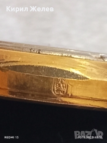 Позлатена мъжка рамка от стар механичен часовник 51517, снимка 5 - Антикварни и старинни предмети - 52362187