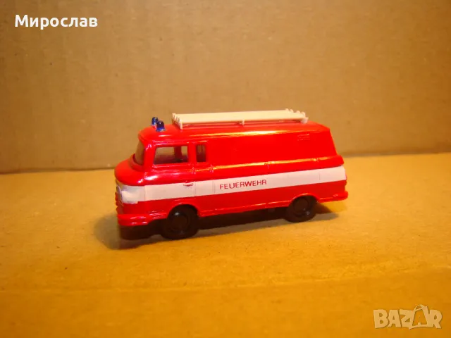 H0 1/87 BARKAS БАРКАС ПОЖАРНА МОДЕЛ КОЛИЧКА ИГРАЧКА, снимка 1 - Колекции - 48996715