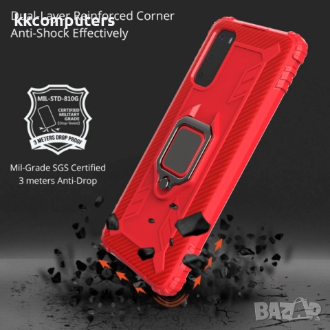 Samsung Galaxy S20 Plus Удароустойчив Carbon Fiber/ Finger Ring Калъф и Протектор, снимка 8 - Калъфи, кейсове - 51953849