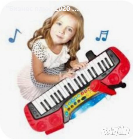 Детско йоника/пиано с микрофон и столче, снимка 5 - Музикални играчки - 39049474