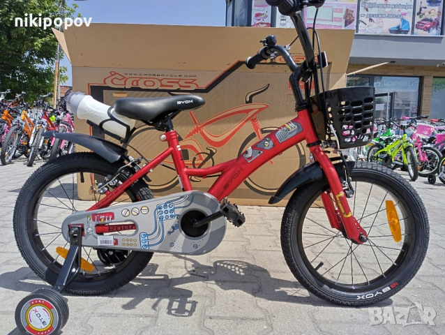 BYOX Детски велосипед 16" ROBO червен, снимка 10 - Велосипеди - 53759333