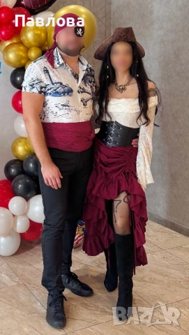 Пиратски костюм - мъжки: за детски рожден ден, Хелоун, парти, снимка 2 - Костюми - 51838841