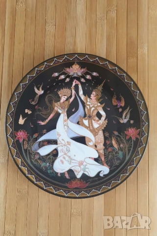6 тайландски декоративни чинии - "Любовната история на Сиам", снимка 3 - Чинии - 51196390