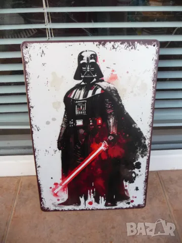 Метална табела филм Дарт Вейдър Междузвездни войни Star Wars лазер меч