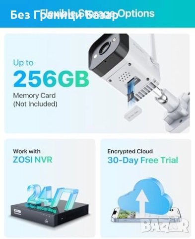 Нова WiFi охранителна камера 2.5K с цветно нощно виждане и известия на телефон, снимка 7 - IP камери - 51736338