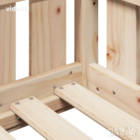 vidaXL Рамка за детско легло къща, 70x140 см, масивна борова дървесина, снимка 7 - Спални и легла - 56148216