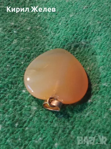 ТОПАЗЕНО СЪРЧИЦЕ СКЪПОЦЕНЕН АРТ-ДЕКО МЕДАЛЬОН ПЕНДАНТ 26664, снимка 9 - Колиета, медальони, синджири - 34777472