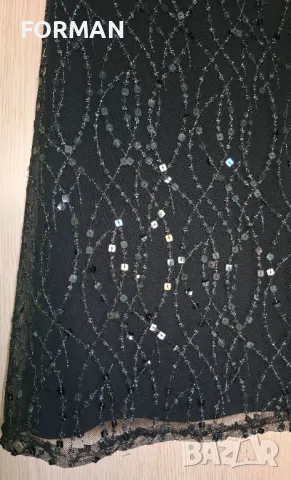 Черна рокля с отворен гръб цялата в пайети, снимка 10 - Рокли - 48121660