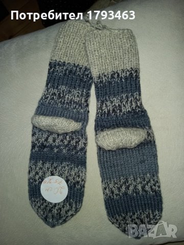 Ръчно плетени детски чорапи от 75% вълна, снимка 1 - Чорапи - 38656146