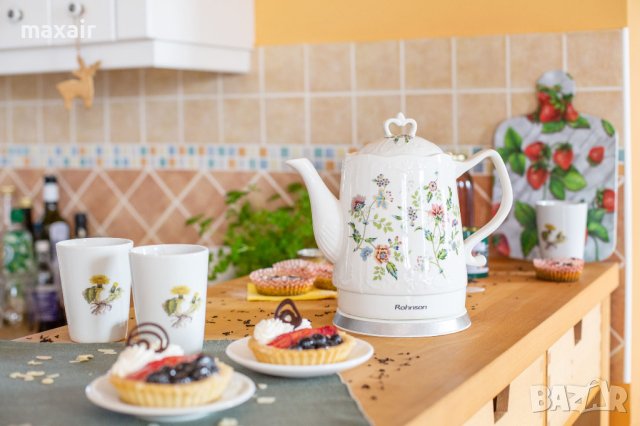 Керамична електрическа кана Rohnson R-7804 * Гаранция 2 години, снимка 5 - Кани - 42671404