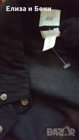 Черна джинсова риза с дълъг ръкав H&M, снимка 4 - Ризи - 35843008