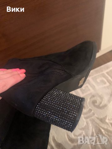 Красиви черни чизми високи ботуши, снимка 7 - Дамски ботуши - 39353681