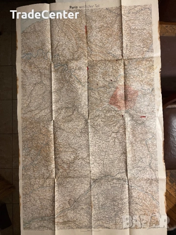 Стара тактическа карта на Париж