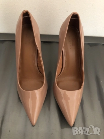 Елегантни лачени обувки на висок ток ASOS DESIGN (Nude / Телесен цвят), снимка 2 - Дамски обувки на ток - 55969423