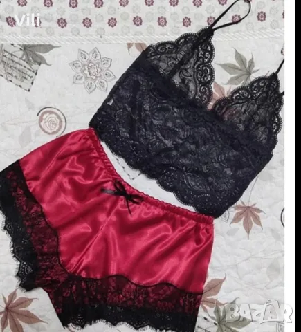 Дамски сатенени пижами , снимка 7 - Пижами - 39069993