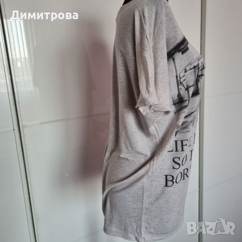 Дамска блуза Bershka oversize , снимка 2 - Тениски - 36255473