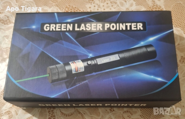 Може и лек коментар на цената Продажба: Мощен Зелен Лазерен Laser 303" 🌟 ​