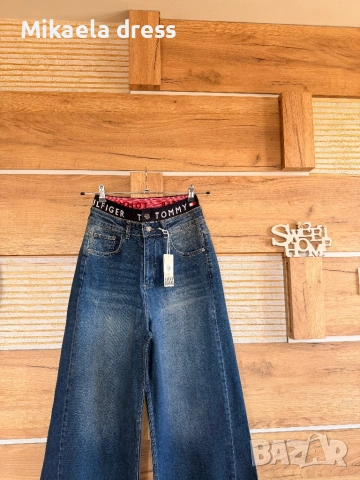 Страхотни дънки висока талия с ластик Tommy Hilfiger.СМ Л размер, снимка 7 - Дънки - 53853943