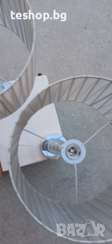 Нощна лампа Relaxdays абажур от воалирана тъкан и кристални стъклени топки, снимка 6 - Настолни лампи - 53715958