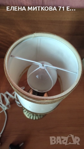 Настолна лампа от масивен месинг , снимка 4 - Настолни лампи - 50465914