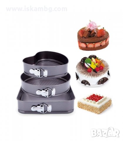 НЕЗАЛЕПВАЩИ ФОРМИ ЗА ПЕЧЕНЕ С ПАДАЩО ДЪНО - 3 БР. В КОМПЛЕКТ - код 1777, снимка 13 - Съдове за готвене - 33981417