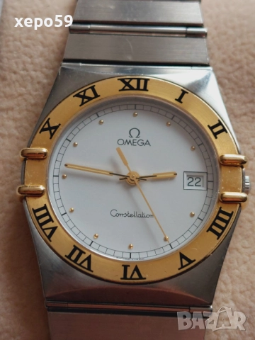 Omega Constellation Mens Watch-часовник Омега,машина кварц-корпус стомана и златна гривна 18к. злато, снимка 3 - Мъжки - 52503360