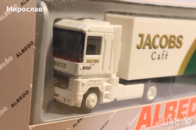 ALBEDO H0 1/87 JACOBS RENAULT MAGNUM КАМИОН ТИР МОДЕЛ, снимка 4 - Колекции - 53400740