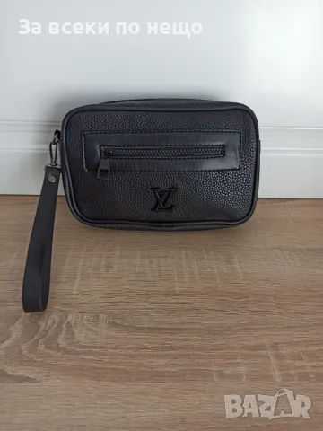 Louis Vuitton Мъжка Черна Чанта Несесер С Дръжка За Китката Код Bal Style74, снимка 3 - Чанти - 55939493