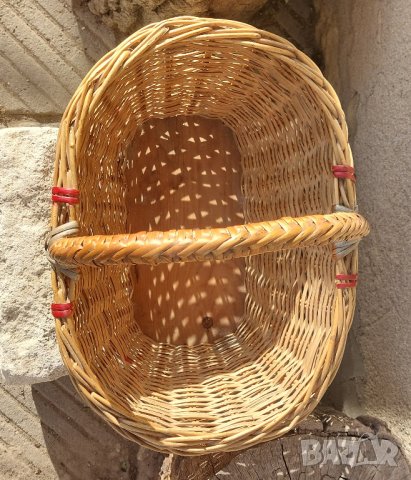 Голяма стара плетена кошница за пикник или село, снимка 3 - Други - 30182642