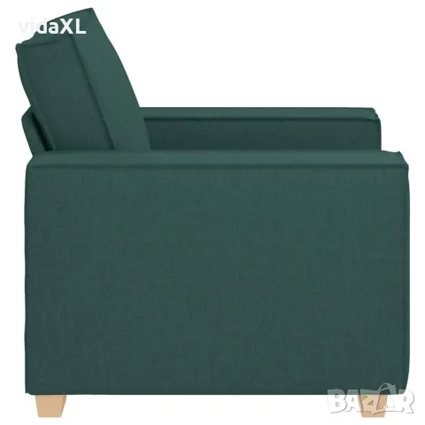 vidaXL Диван-фотьойл, тъмнозелен, 100x78x84 см, плат, снимка 6 - Дивани и мека мебел - 56148880