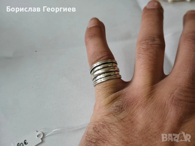 Сребърен пръстен с проба 925, снимка 5 - Пръстени - 53591110
