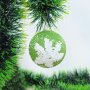 3383 Блестяща коледна топка за елха с декорация снежинка, 8 см, снимка 4