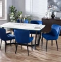 Трапезни столове син 6 бр, снимка 4